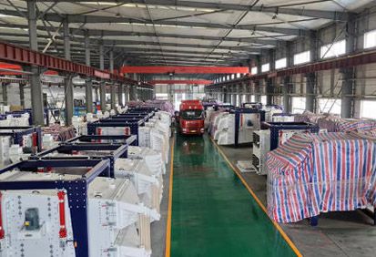 Screening machinery arranged inside the Zhenwei workshop